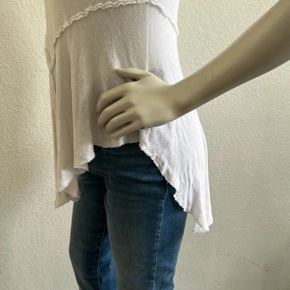 FREE PEOPLE INTIMATELY WHITE BLACK 3/4 SLEEVE WEEKEND LAYERING TOP Sz XS - Picture 10 of 10